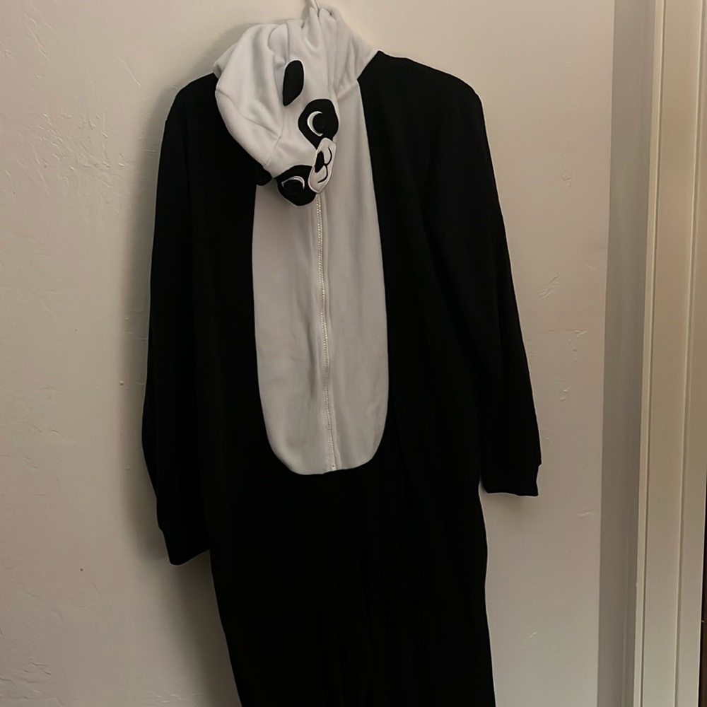 Nick & Nora Panda Fleece Hooded Onesie Jogger Pajamas